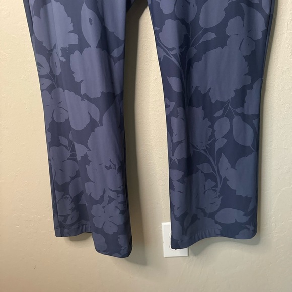 SPANX Kick Flare Sunshine Floret Navy Blue Pull-On Pant Stretch Size XL Petite - Picture 11 of 15
